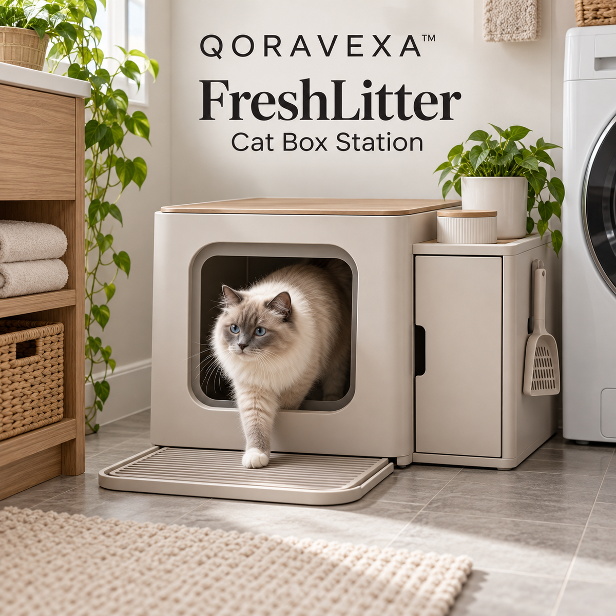 QORAVEXA™ FreshLitter Cat Box Station