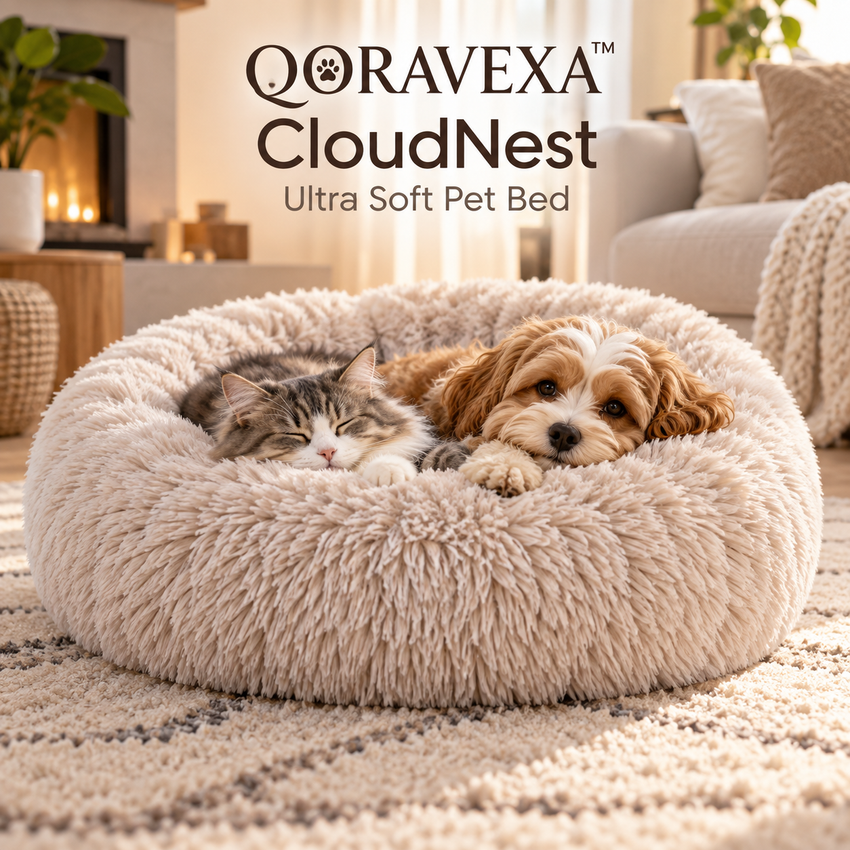 QORAVEXA™ CloudNest Ultra Soft Pet Bed