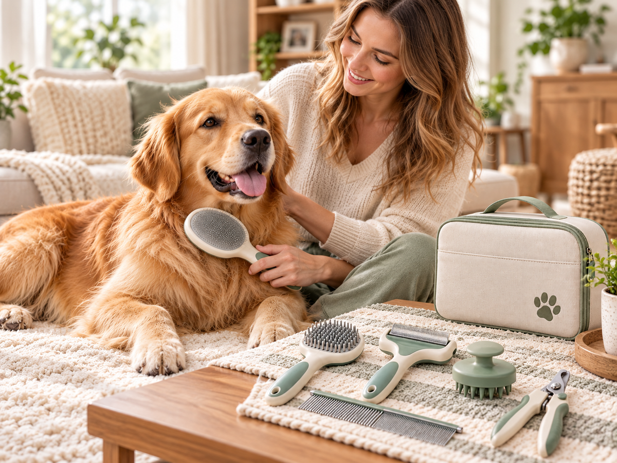 QORAVEXA™ PureBrush Pet Grooming Kit