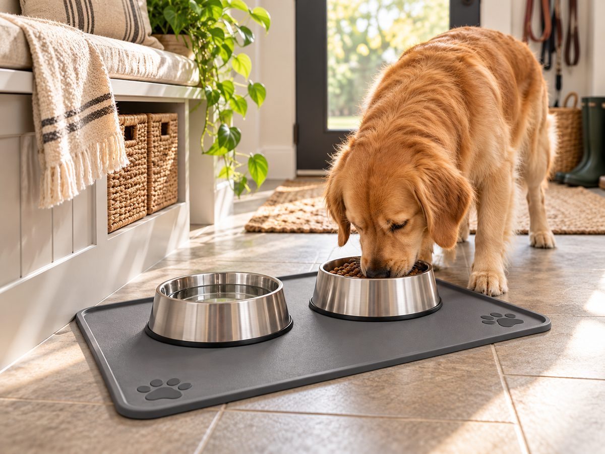 QORAVEXA™ CleanPaw Pet Feeding Mat