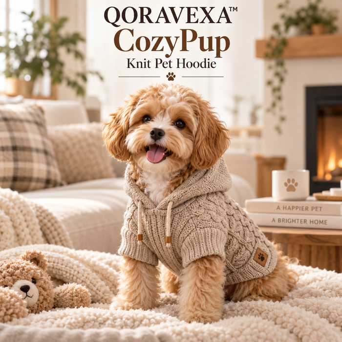 QORAVEXA™ CozyPup Knit Pet Hoodie