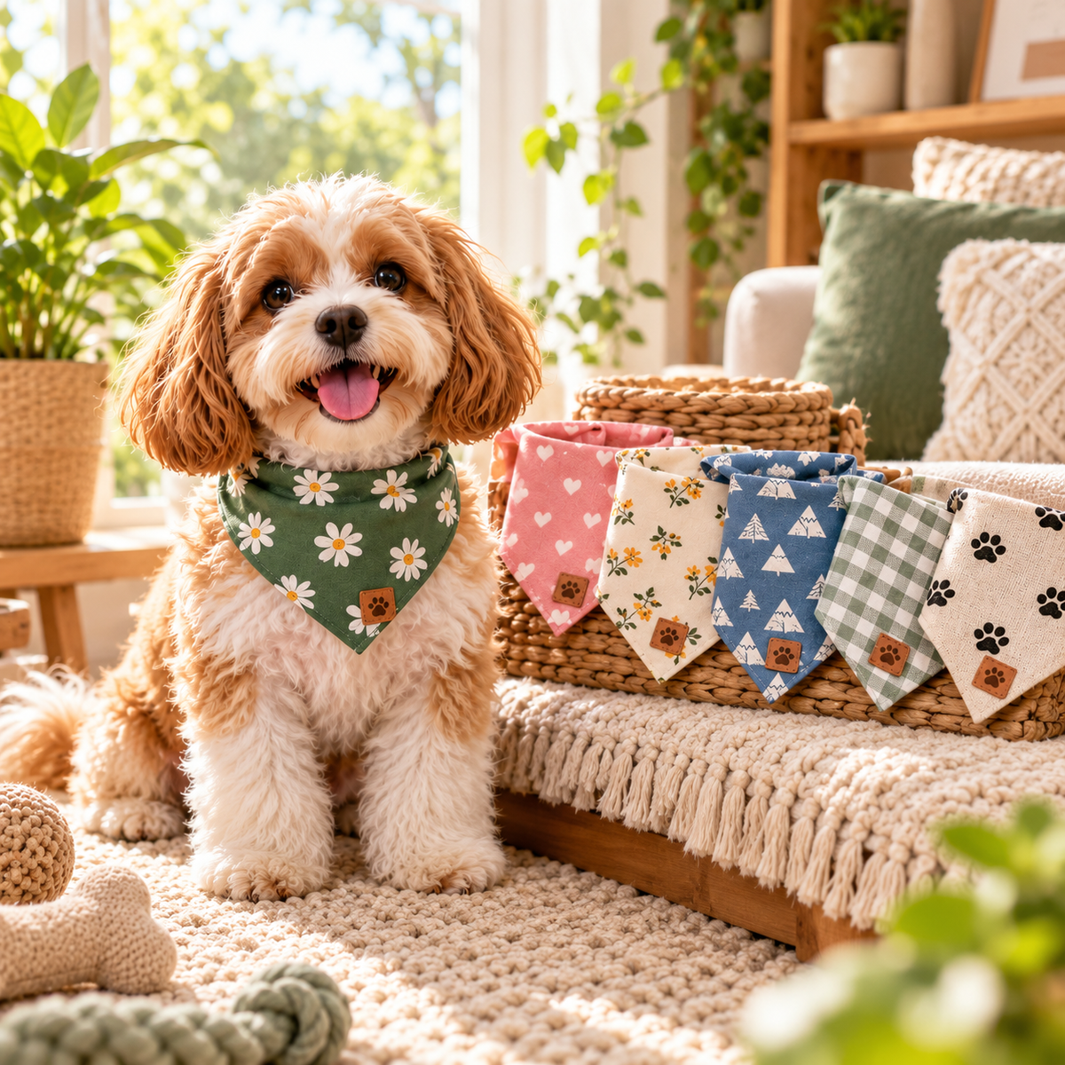 QORAVEXA™ TailCharm Pet Bandana Set