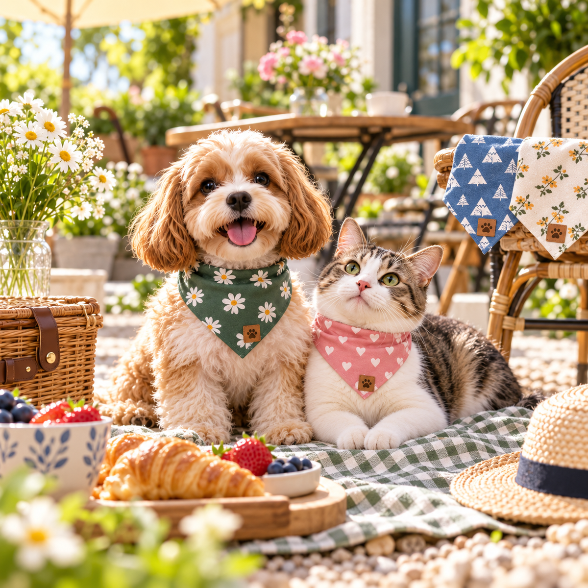 QORAVEXA™ TailCharm Pet Bandana Set