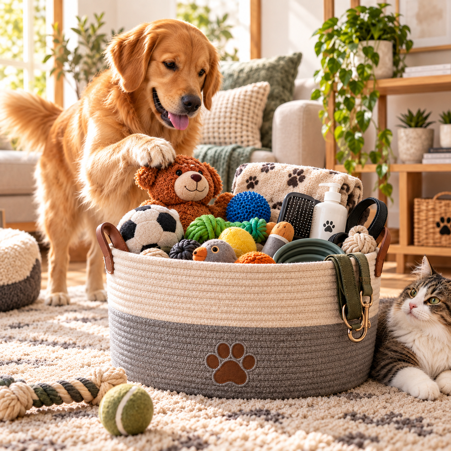 QORAVEXA™ StorePaw Pet Toy & Supply Bin
