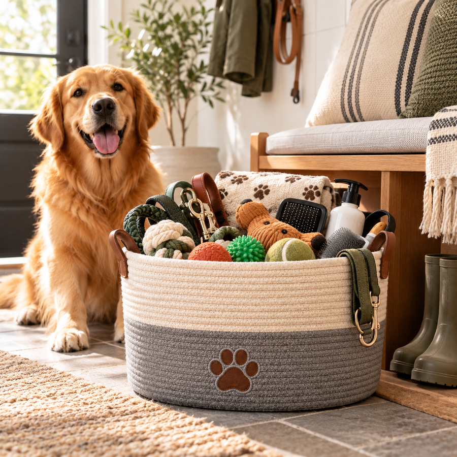 QORAVEXA™ StorePaw Pet Toy & Supply Bin