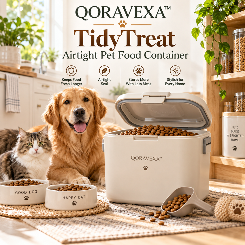 QORAVEXA™ TidyTreat Airtight Pet Food Container